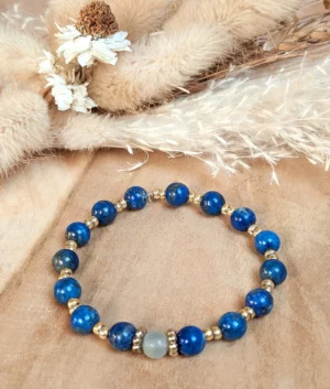 Bracelet en pierres naturelles contre l'acné, le stress et les problèmes de peau • Eczéma, psoriasis...  • Stress • Acné  – Équilibre Peau & Esprit