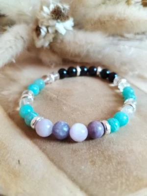 bracelet de pierres naturelles pour la joie et la séréninté, contre la dépression