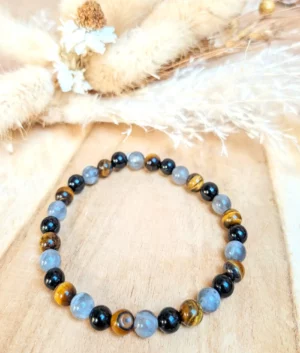 Bracelet de protection en pierres naturelles : éloigne les personnes toxiques et énergies négatives - Pour hommes