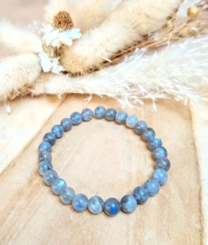 Bracelet en pierres naturelles de labradorite – Protection, Intuition et Énergie Positive