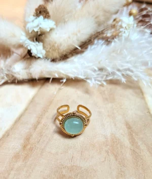Bague en aventurine verte - bague pierre naturelle