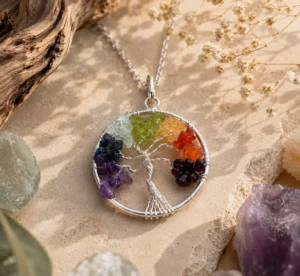 Arbre de vie en pierres naturelles - pendentif