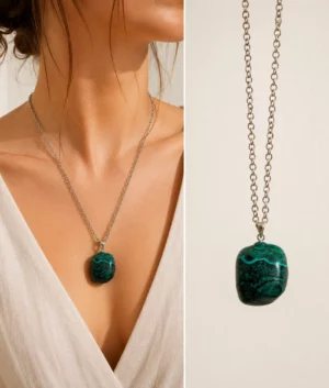 Pendentif en malachite