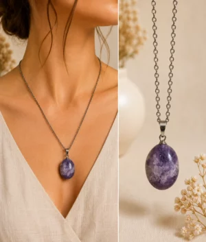 Pendentif en lépidolite