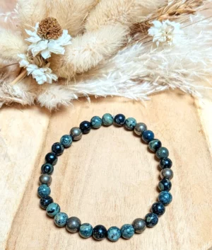 Bracelet homme pierres naturelles Ambition – Jaspe Kambaba et Pyrite