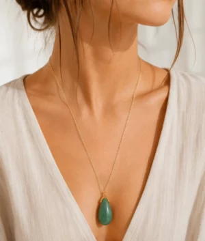 Pendentif en aventurine verte